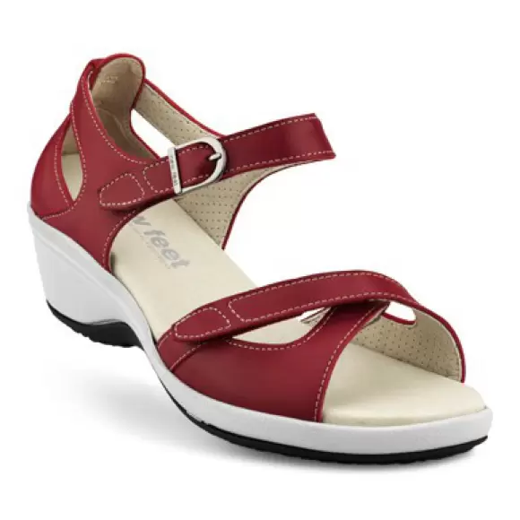 Dame Sandaler - NEW FEET - NEW FEET N10106-P-RED