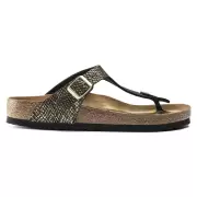 Dame Sandaler - BIRKENSTOCK - Birkenstock GIZEH Shiny Python Black 1018464