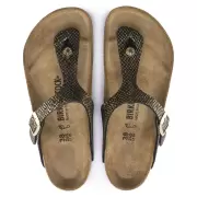 Dame Sandaler - BIRKENSTOCK - Birkenstock GIZEH Shiny Python Black 1018464