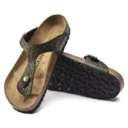 Dame Sandaler - BIRKENSTOCK - Birkenstock GIZEH Shiny Python Black 1018464