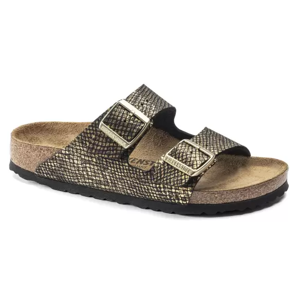 Dame Sandaler - BIRKENSTOCK - Birkenstock Arizona Shiny Python Black 1019372