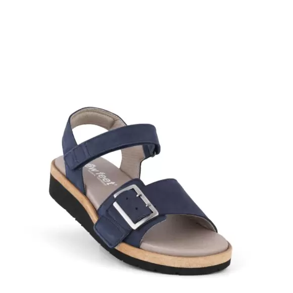 Dame Sandaler - NEW FEET - New feet 211-13-1541 DARK BLUE