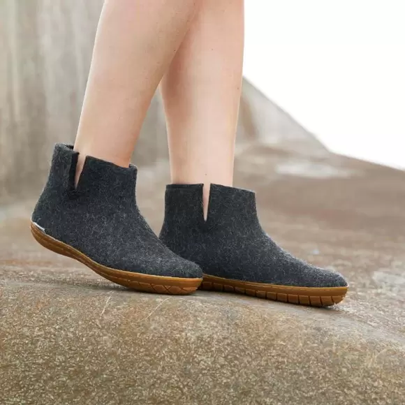 Damehjemmesko - GLERUPS - GLERUPS Boot with natural rubber sole - honey GR-02