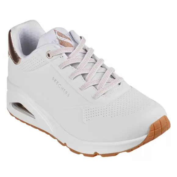 Dame Sneakers - SKECHERS - Skechers Street UNO - Shimmer Away 155196 WHT Dame Sneakers - SKECHERS - Skechers Street UNO - Shimmer Away 155196 WHT
