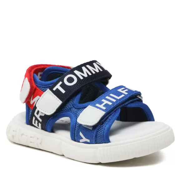 Brug Tommy Hilfiger Logo Velcro Sandal T3C2-32910-1590 til en forbedret oplevelse