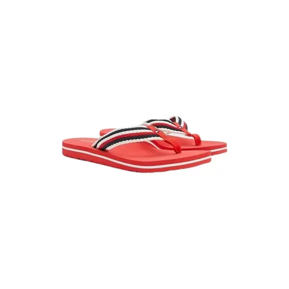 Dame Slippers - Tommy Hilfiger - Tommy Hilfiger ESSENTIAL SIGNATURE STRAP FLIP-FLOPS FW0FW07147