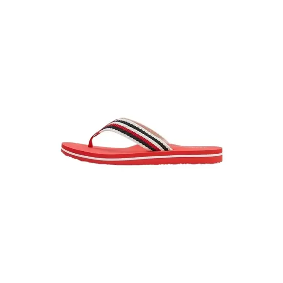 Dame Slippers - Tommy Hilfiger - Tommy Hilfiger ESSENTIAL SIGNATURE STRAP FLIP-FLOPS FW0FW07147