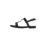 Dame Sandaler - Tommy Hilfiger - Tommy Hilfiger LEATHER MONOGRAM FLAT SANDALS FW0FW07068 