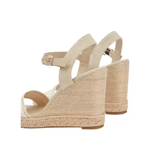 Dame Sandaler - Tommy Hilfiger - Tommy Hilfiger LOGO STRAP HIGH WEDGE SANDALS FW0FW07088