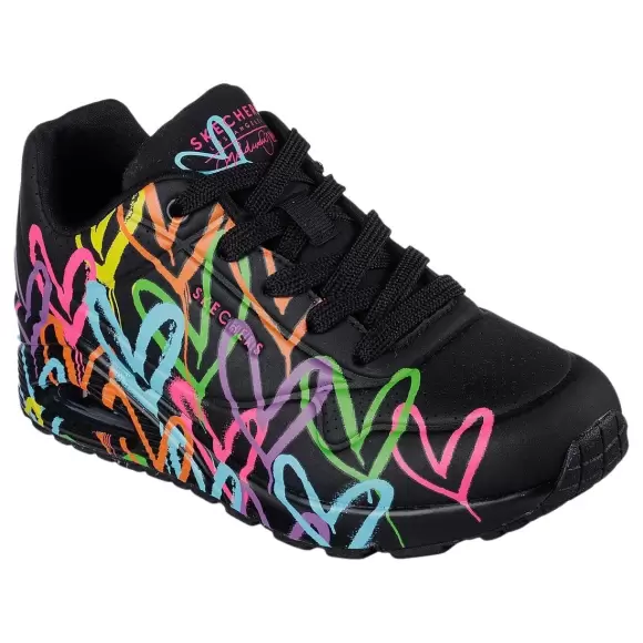 Dame Sneakers - SKECHERS - Skechers Womens UNO - Highlights Love 177981 BKMT