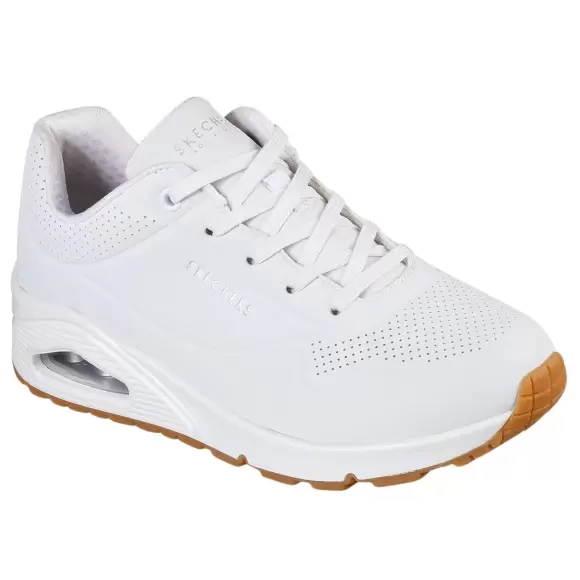 Se Skechers Womens Uno Stand On Air 73690 WHT hos Footstore