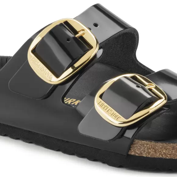 Dame Sandaler - BIRKENSTOCK - BIRKENSTOCK Arizona Big Buckle Natural Leather Patent Women 1021476