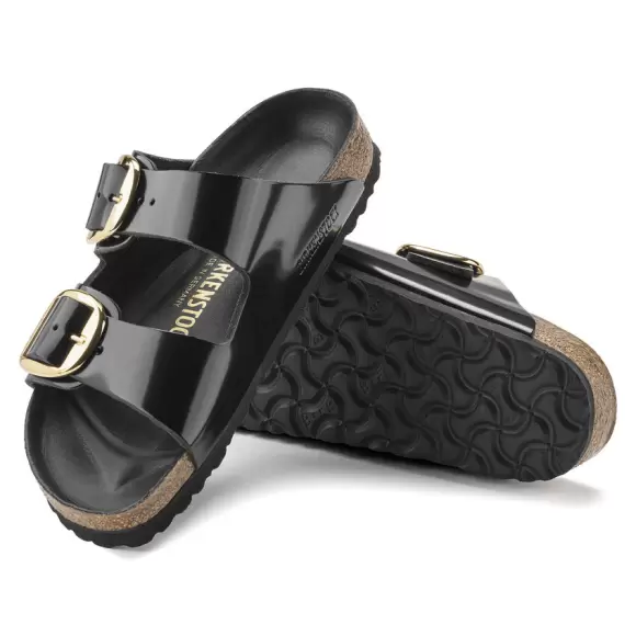 Dame Sandaler - BIRKENSTOCK - BIRKENSTOCK Arizona Big Buckle Natural Leather Patent Women 1021476
