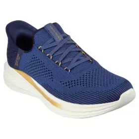 Herre Sneakers - SKECHERS - Skechers Mens Slade Slip-Ins 210810 BLU