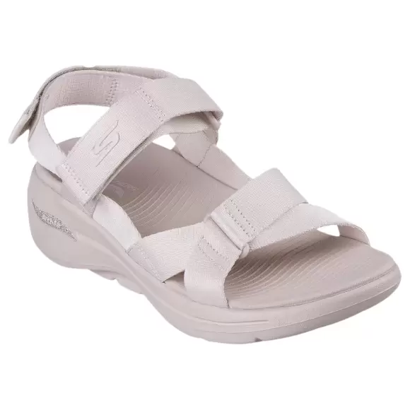 Dame Sandaler - SKECHERS - Skechers Womens Go Walk Arch Fit Sandal 140808 NAT