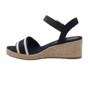 Dame Sandaler - Tommy Hilfiger - Tommy Hilfiger WEBBING WEDGE SANDAL FW0FW08044DW6