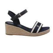 Dame Sandaler - Tommy Hilfiger - Tommy Hilfiger WEBBING WEDGE SANDAL FW0FW08044DW6