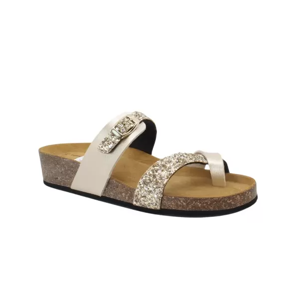 Dame Sandaler - Bella Moda - Bella Moda Laminado Glitter S24609-038