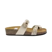 Dame Sandaler - Bella Moda - Bella Moda Laminado Glitter S24609-038