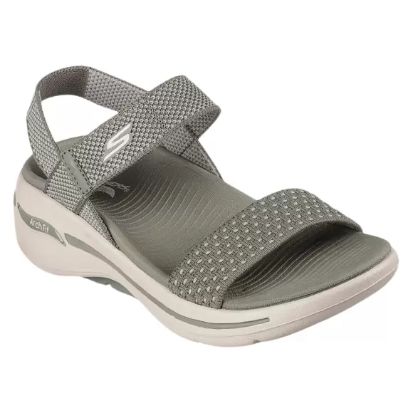 Brug Skechers Womens Go Walk Arch Fit Sandal 140264 OLV til en forbedret oplevelse