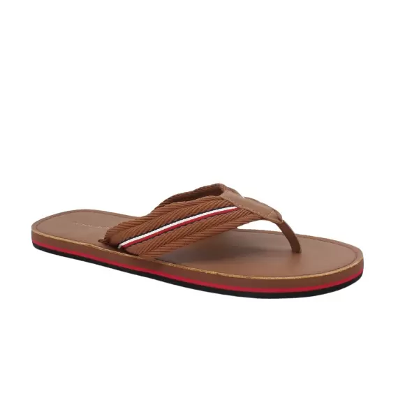 Herre Sandaler - Tommy Hilfiger - Tommy Hilfiger Leather Beach Sandal FM0FM05027-GVI