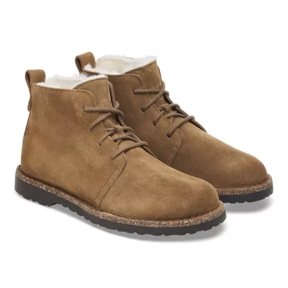 Dame Støvler - BIRKENSTOCK - BIRKENSTOCK Uppsala Mid Shearling Suede Leather Women 1028148