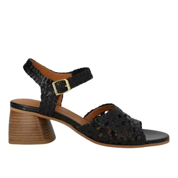 Dame Sandaler - ANGULUS - Angulus Håndflettet sandal med skulpturel hæl 5845-101 2072