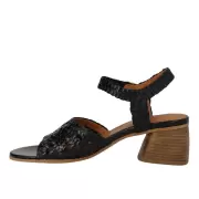 Dame Sandaler - ANGULUS - Angulus Håndflettet sandal med skulpturel hæl 5845-101 2072