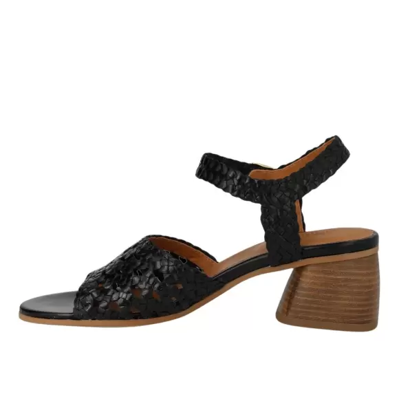Dame Sandaler - ANGULUS - Angulus Håndflettet sandal med skulpturel hæl 5845-101 2072