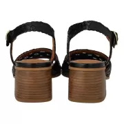 Dame Sandaler - ANGULUS - Angulus Håndflettet sandal med skulpturel hæl 5845-101 2072