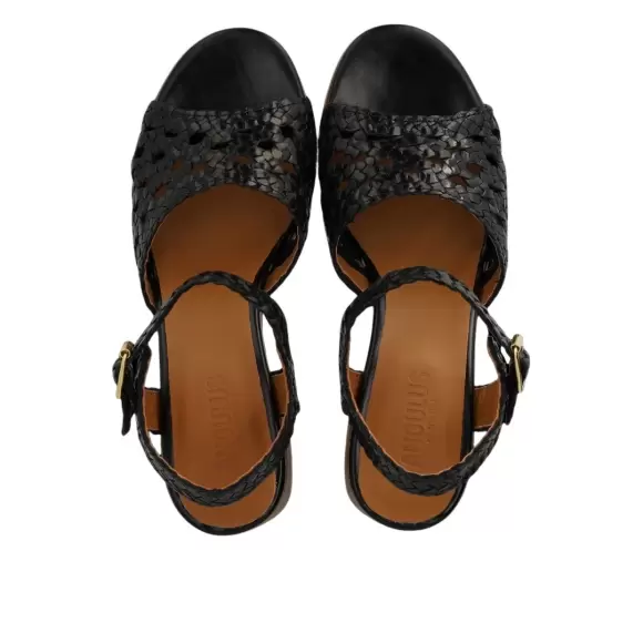 Dame Sandaler - ANGULUS - Angulus Håndflettet sandal med skulpturel hæl 5845-101 2072