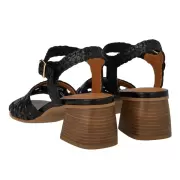 Dame Sandaler - ANGULUS - Angulus Håndflettet sandal med skulpturel hæl 5845-101 2072