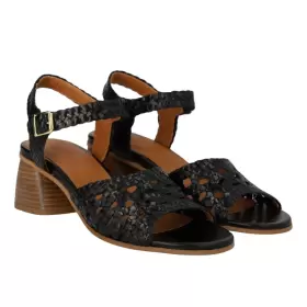 Dame Sandaler - ANGULUS - Angulus Håndflettet sandal med skulpturel hæl 5845-101 2072