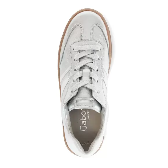 Dame Sko - GABOR - Gabor Sølv skind sneaker 66.435.80