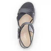 Dame Sandaler - GABOR - Gabor Sort skind sandal med kryds rem 62.913.27