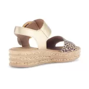 Dame Sandaler - GABOR - Gabor Leo print guld skind sandal 64.550.32