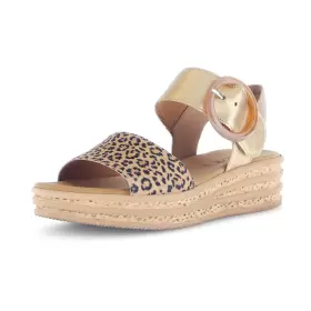 Dame Sandaler - GABOR - Gabor Leo print guld skind sandal 64.550.32