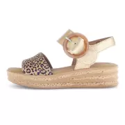 Dame Sandaler - GABOR - Gabor Leo print guld skind sandal 64.550.32