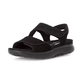Dame Sandaler - GABOR - Gabor Sandal med velcro i sort ruskind 66.815.57