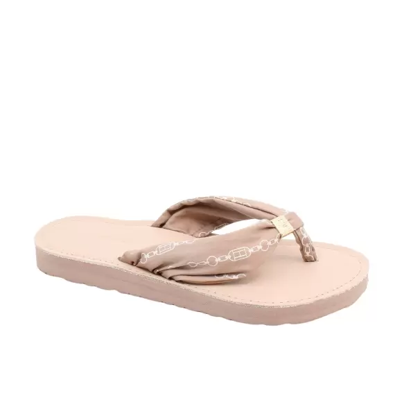 Dame Sandaler - Tommy Hilfiger - Toomy Hilfiger Chain Print Elevated Sandal FW0FW08519-AFC