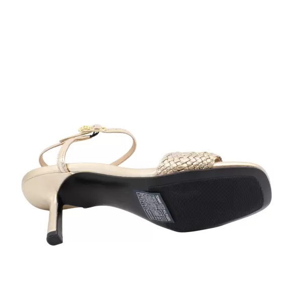 Dame Sandaler - Tommy Hilfiger - Tommy Hilfiger METALLIC LTHR KITTEN SANDAL FW0FW086110HS