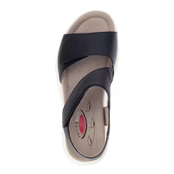 Dame Sandaler - GABOR - Gabor Sandal med velcro i sort ruskind 66.815.57