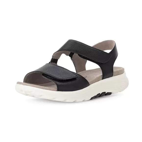 Dame Sandaler - GABOR - Gabor Sandal med velcro i sort ruskind 66.815.57