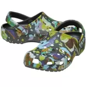 Dame Træsko - CROCS - Crocs Classic Painted Floral Clog Bl 211587-0LD
