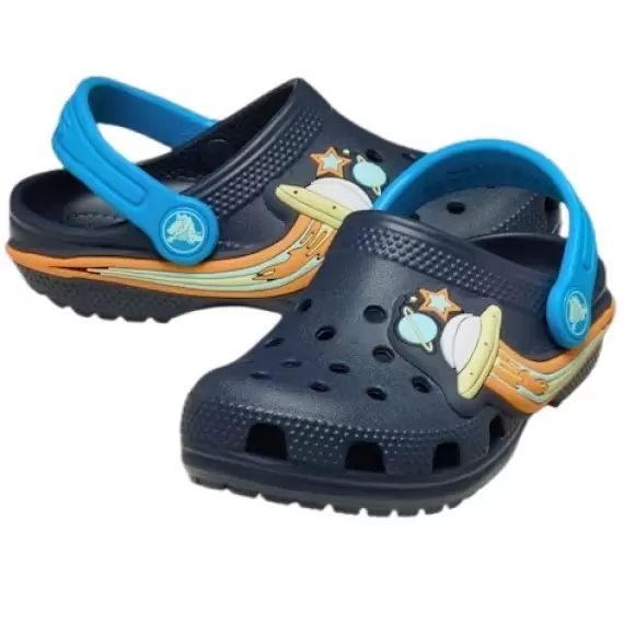 Børn - Clogs - CROCS - Crocs Classic UFO Lights Clog T Navy 211623-410