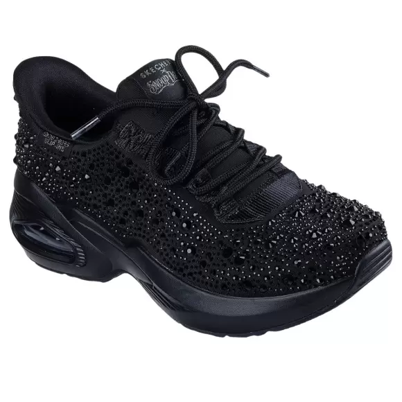 Dame Sko - SKECHERS - Skechers Snoop Dogg: M-Uno Rhinestoned Air - Black 186070-BBK
