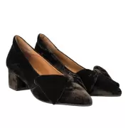 Pumps og stiletter - ANGULUS - Angulus BOW PUMP IN VELVET 1550-1073466