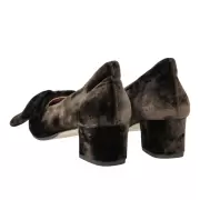 Pumps og stiletter - ANGULUS - Angulus BOW PUMP IN VELVET 1550-1073466