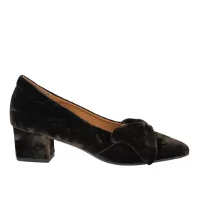 Pumps og stiletter - ANGULUS - Angulus BOW PUMP IN VELVET 1550-1073466
