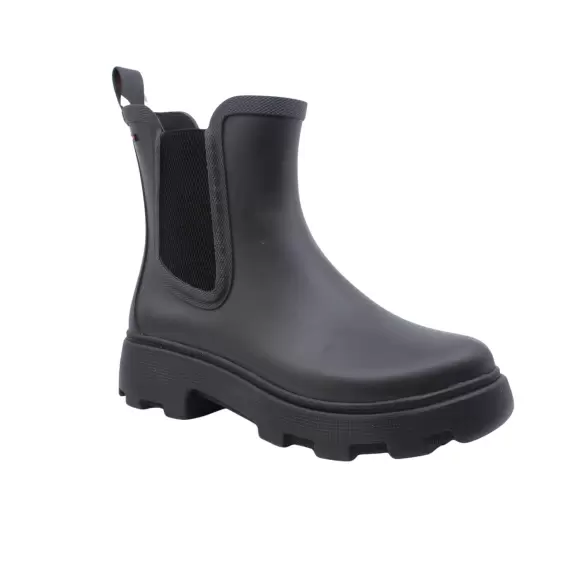 Dame Gummistøvler - Tommy Hilfiger - Tommy Hilfiger Rubber Flag Cleated Rainboot FW0FW08637BDS